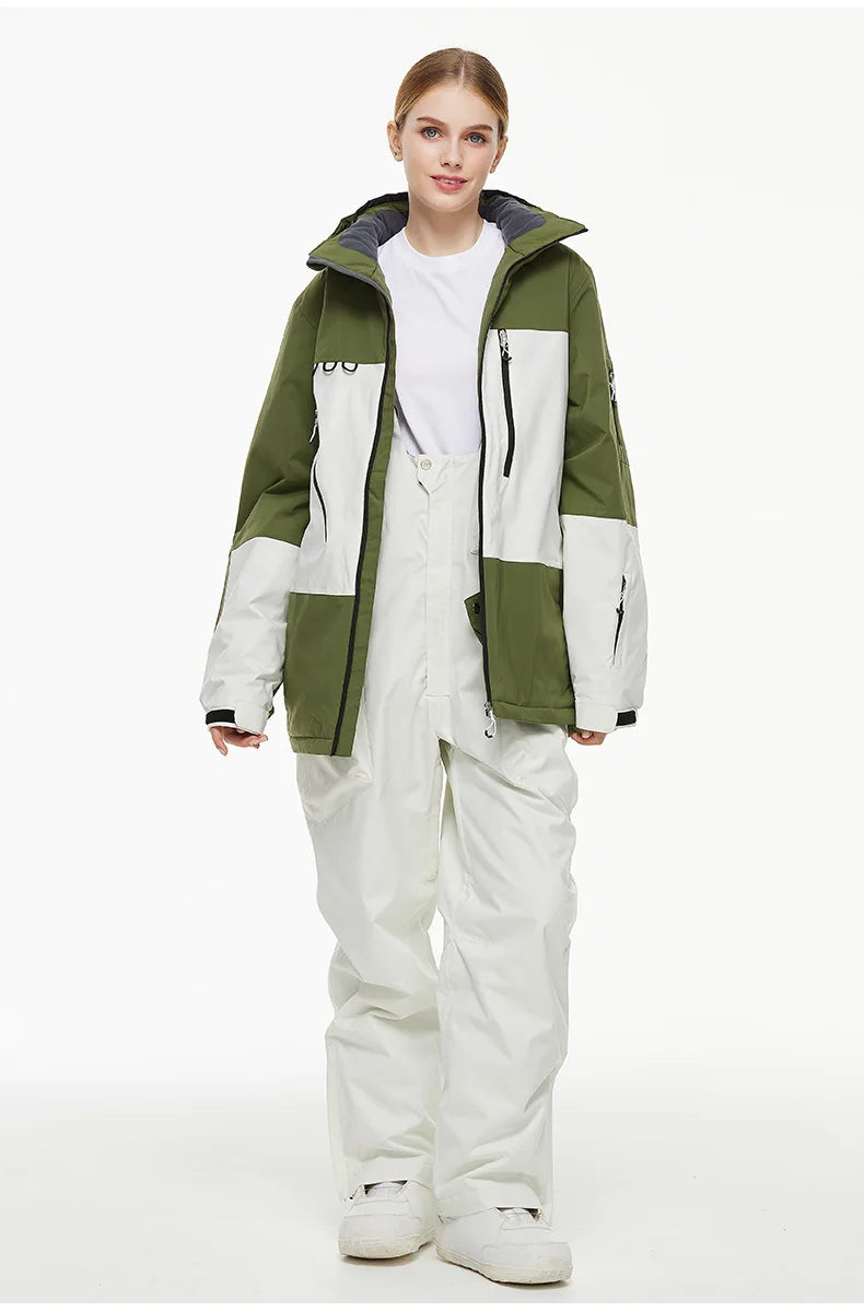 Cheaper, Snow Suit,  Snowboard Outdoor Sports  Snowboard Jacket Sets,  Ski Coat and Strap Pant,Boy‘s and Girl's Ski Jumpsuit