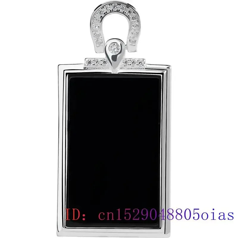 Burmese Jade Pendant Jewelry Black Jadeite Real Accessories Necklaces Amulets Natural Necklace Designer Amulet 925 Silver