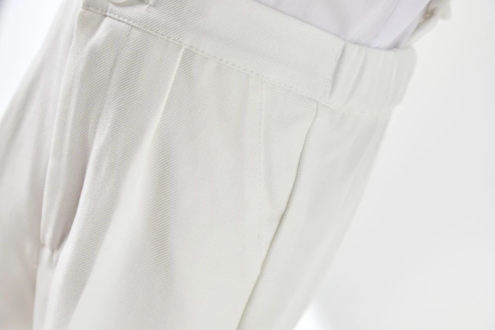 Young child Boy White Suit Baptism Birthday Party Photograph Clothes Dress Baby Jacket Straps Pants Bowtie 3PCS Eid Kids Attire