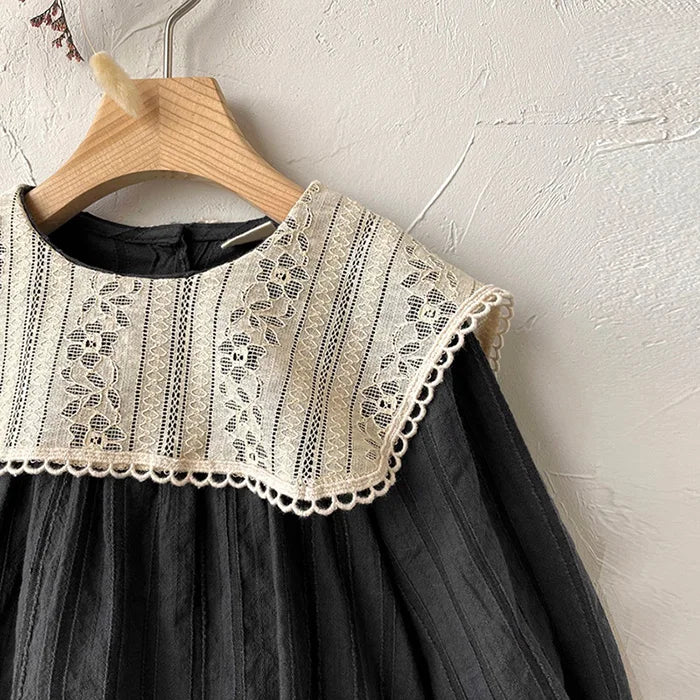 2024 New Spring Sister Clothes 0-3Yrs Kids Princess Dresses Toddler Baby Bodysuits Long Sleeved Cotton Baby Girls Party Dress