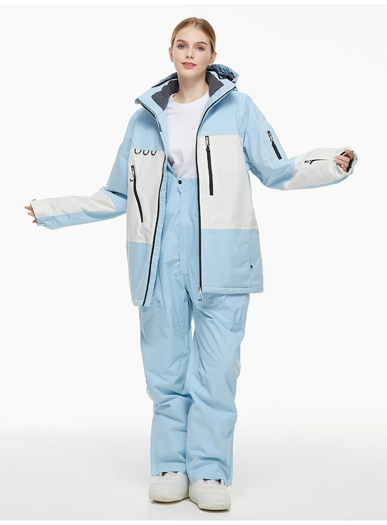 Cheaper, Snow Suit,  Snowboard Outdoor Sports  Snowboard Jacket Sets,  Ski Coat and Strap Pant,Boy‘s and Girl's Ski Jumpsuit