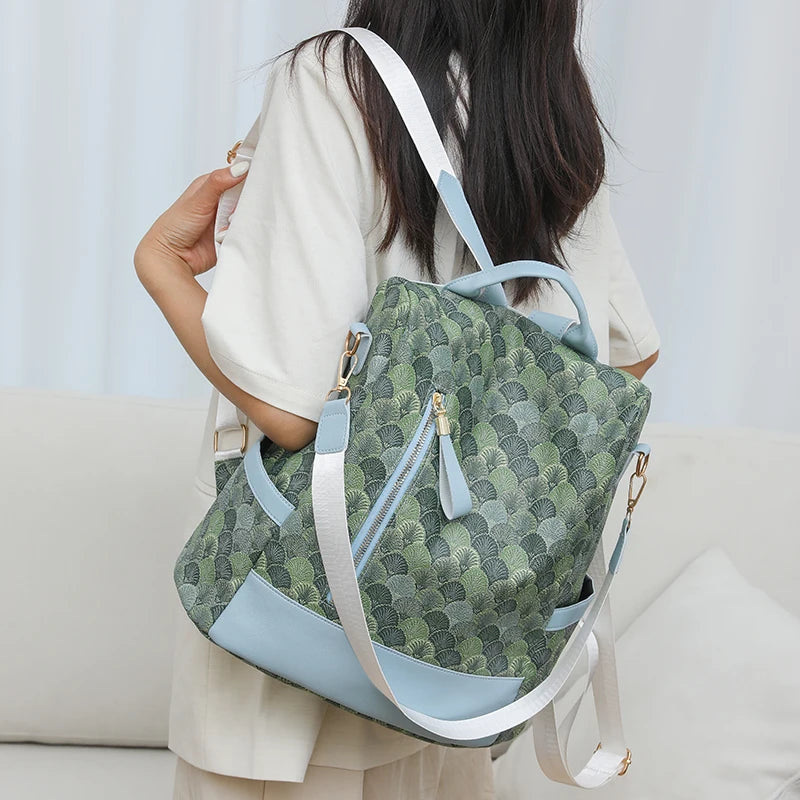 Anti Theft Design Women's Backpack Fashion PU Leather Backpack School Bags for Teenagers Girls Large Volume Leisure Travel Bag