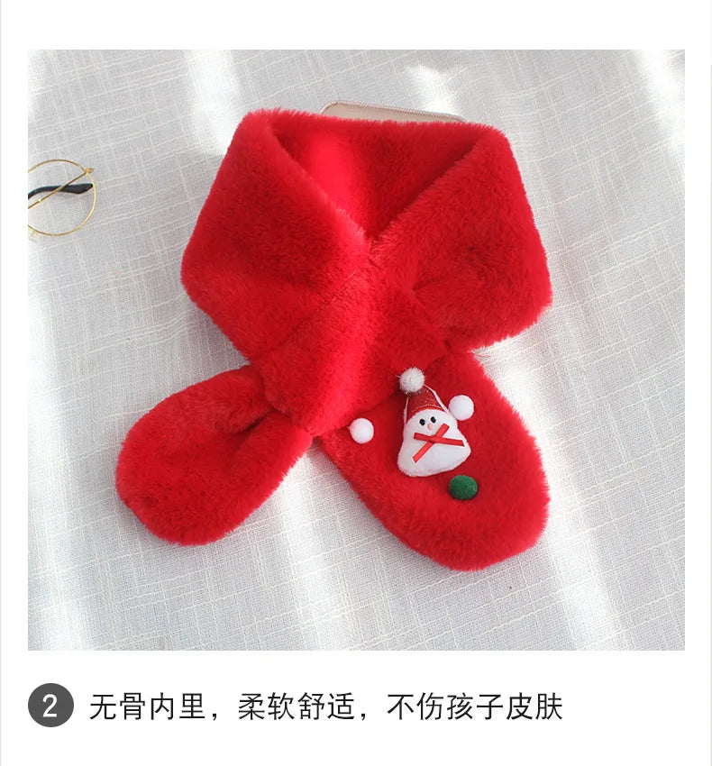 Winter Children Gift Christmas Scarf Korean Version of The Neck Thickened To Keep Warm Baby Boys and Girls Cute