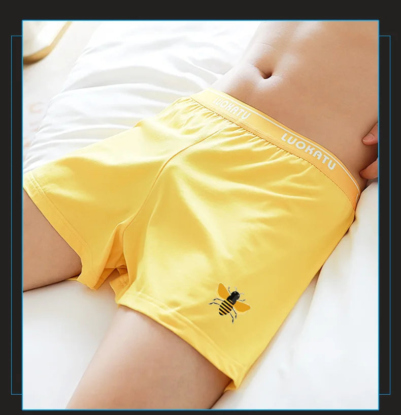 Youth Underwear Cotton Casual Breathable Comfortable Boxer Shorts for Men's Loose Fitting Oversized Aro Pants Boy Home Sleepwear