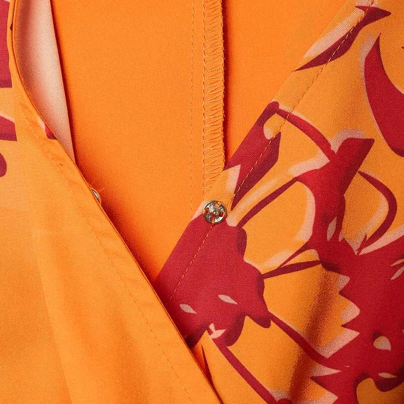 Plus Size 5XL VONDA Women Summer Jumpsuits Sexy V-Neck Flare Sleeve Printed Long Romper Casual High Elastic Waist Playsuits