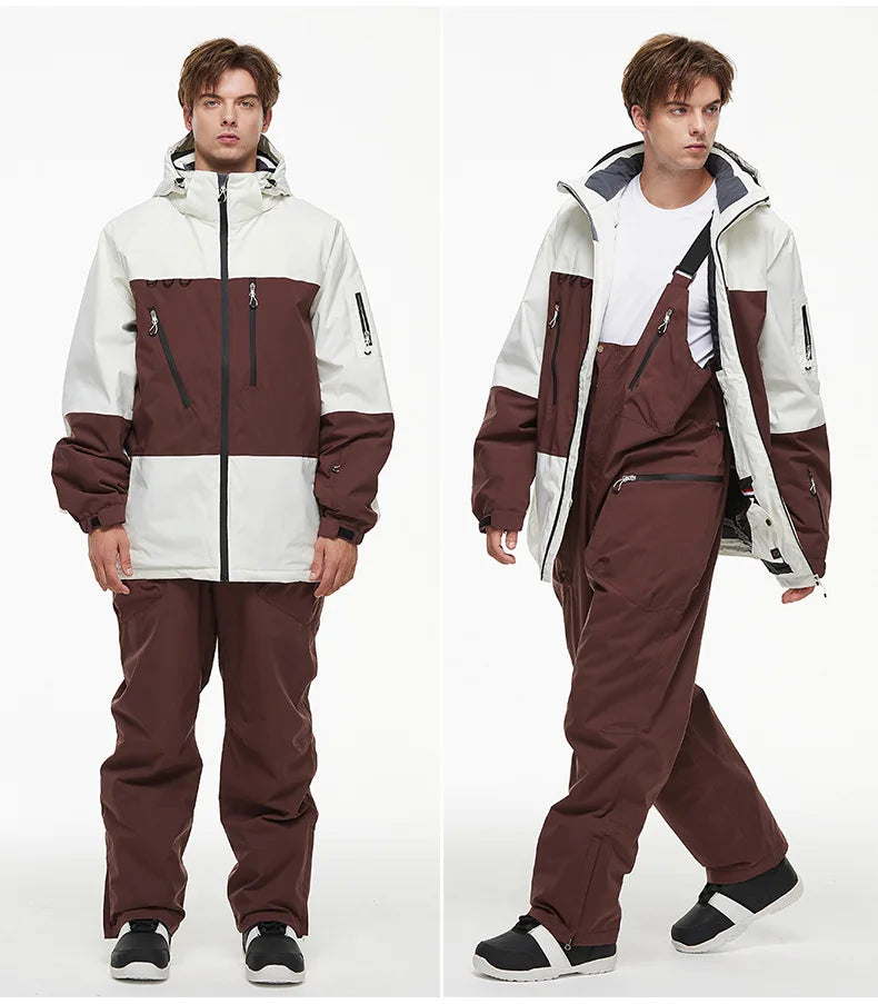 Cheaper, Snow Suit,  Snowboard Outdoor Sports  Snowboard Jacket Sets,  Ski Coat and Strap Pant,Boy‘s and Girl's Ski Jumpsuit