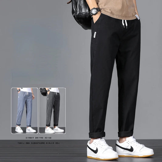 2023 Summer Autumn Cotton Jogger Pant Men Pants Harajuku Cargo Jeans Casual Harem Denim Korean Male Trousers