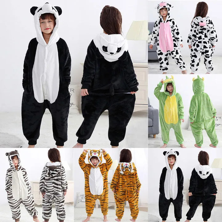 Baby Panda Hooded Rompers Autumn Warm Fleece Infant Thick Cute Jumpsuit 0-2 Years Baby Boys Girls Homewear Pajamas For Winter