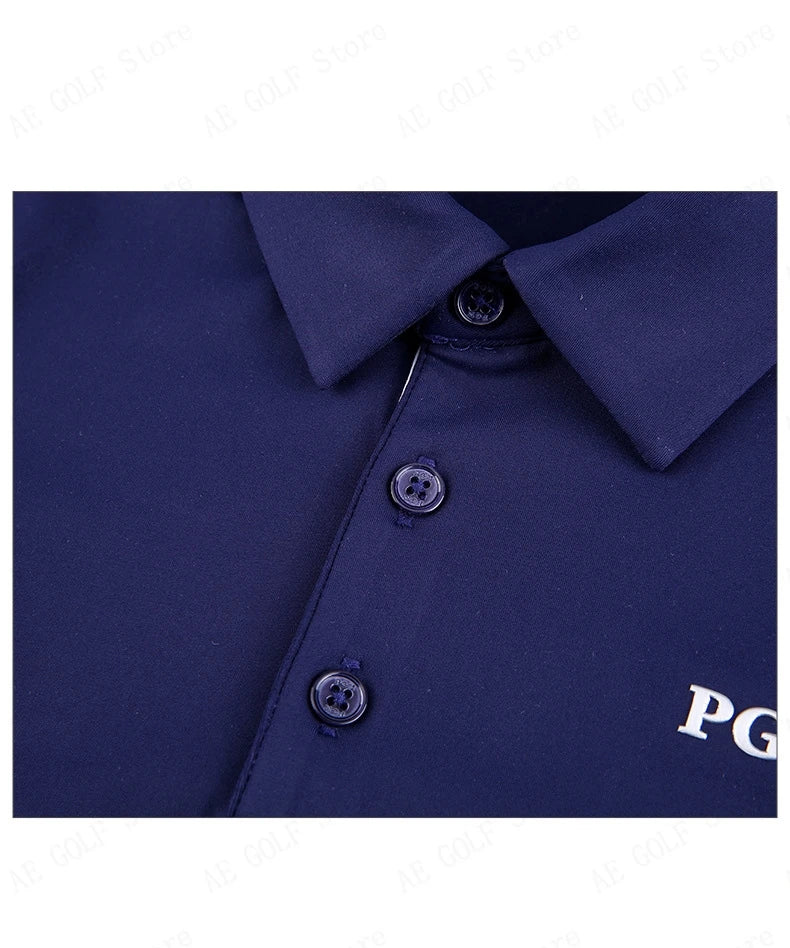 PGM Children's Golf Long Sleeve T-shirt Golf Wear for Kids Boys Shirts Soft Lapel Design Fashion Leisure Sports Top YF542