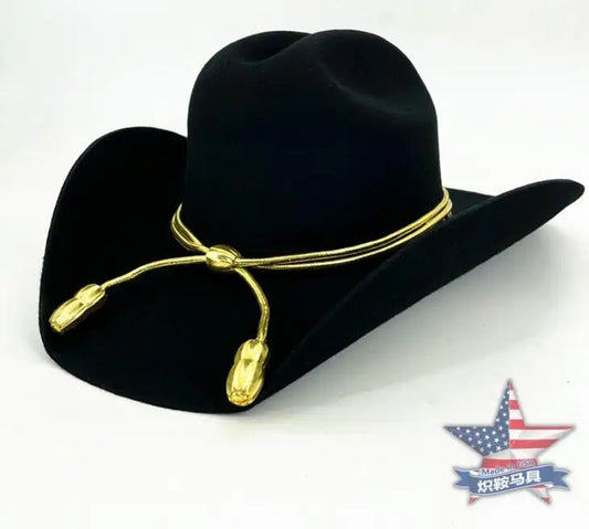 American West Cowboy Hat Decorate Line Gold Military Official Not Include Hat