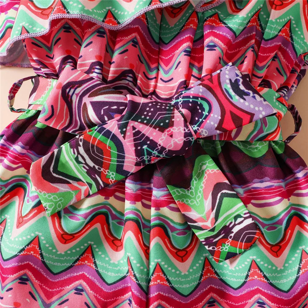 ZAFILLE Baby Playsuit Striped Belted Girl Jumpsuit For Kids 2023 Off Shoulder Summer Overalls For Children Toddler Girl Clothes