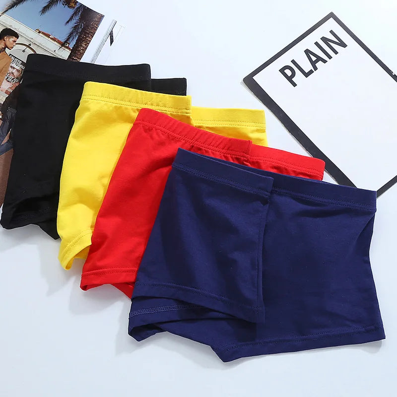 Youth Underwear for Men Cotton Breathable Boxer Shorts Boy Sports Comfortable Aro Pants Teenager Sleepwear Home Bottom Lingerie